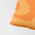 Retro Mid Century Modern Piquet Abstract Pattern in Double Orange Pillow Sham Gallery Image 4