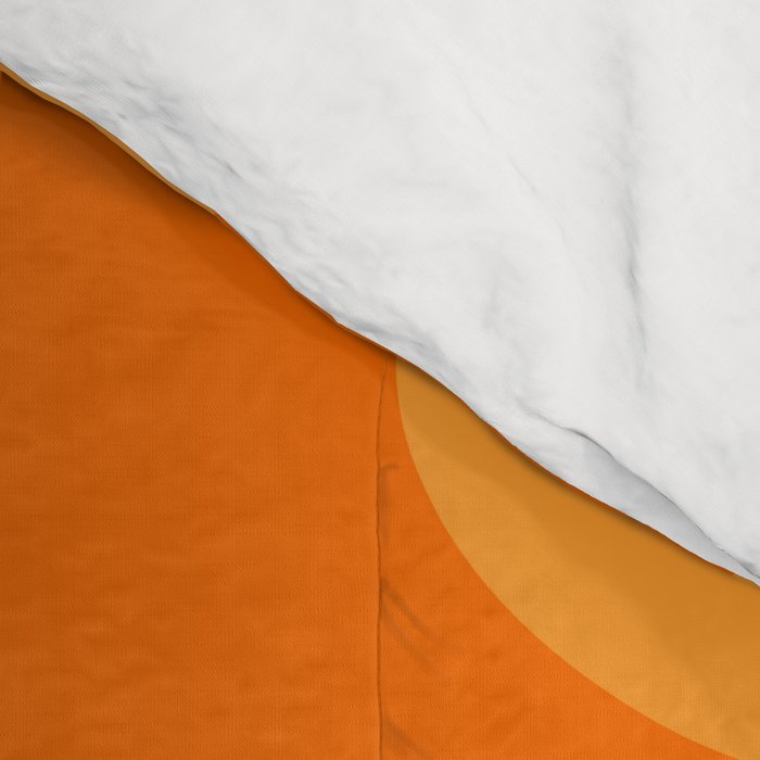 Retro Mid Century Modern Piquet Abstract Pattern in Double Orange Comforter Gallery Image 4