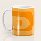 Retro Mid Century Modern Piquet Abstract Pattern in Double Orange Coffee Mug Gallery Image 3