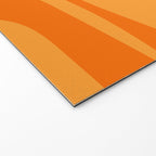 Retro Mid Century Modern Piquet Abstract Pattern in Double Orange Welcome Mat Gallery Image 2