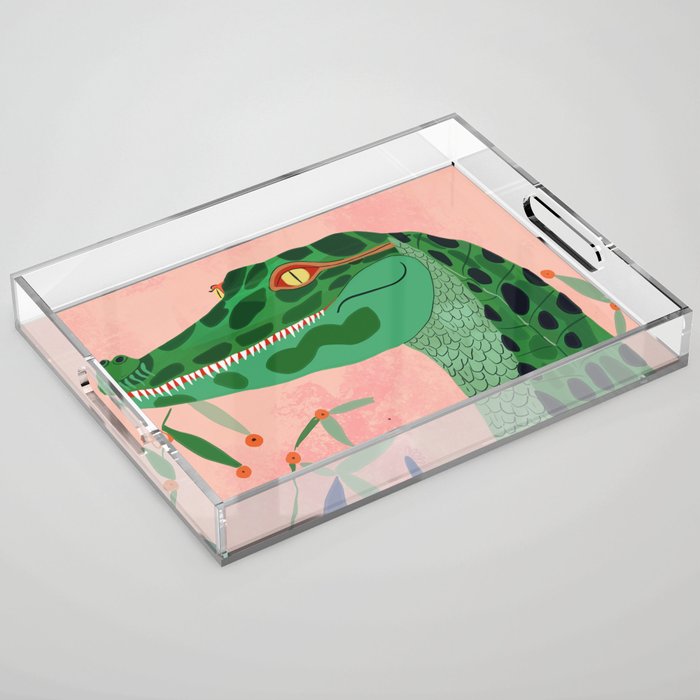 Jungle Crocodile Acrylic Tray Gallery Image 1