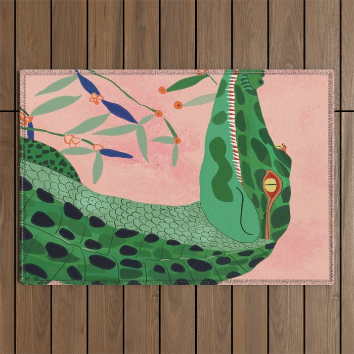 Jungle Crocodile Outdoor Rug Gallery Image 1