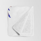 Foliage Blue Throw Blanket Gallery Image 3