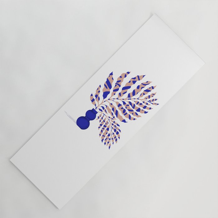 Foliage Blue Yoga Mat Gallery Image 1