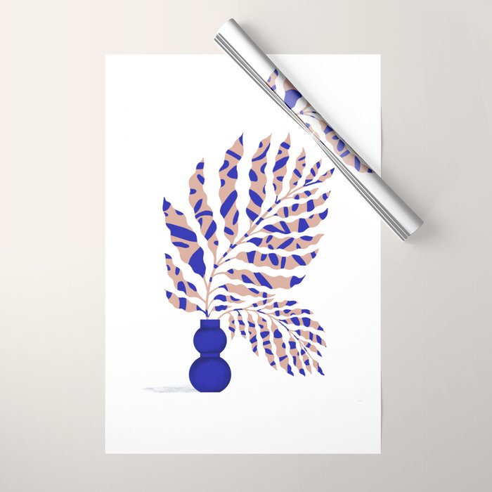 Foliage Blue Wrapping Paper Gallery Image 1