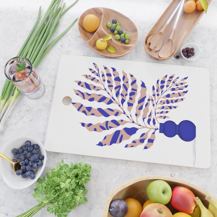 Foliage Blue Cutting Board Gallery Image 2