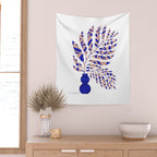 Foliage Blue Wall Tapestry Gallery Image 2