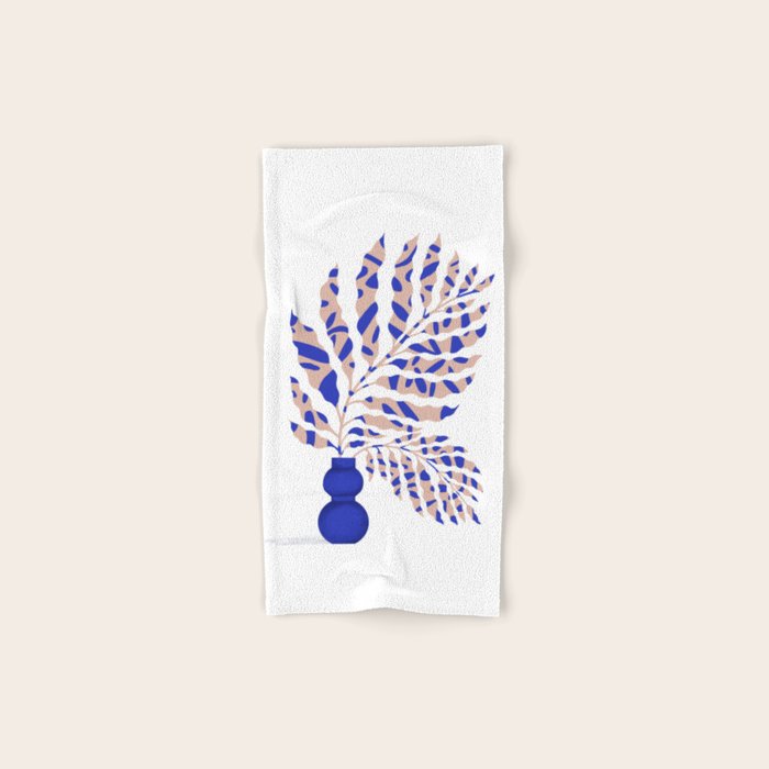 Foliage Blue Bath Towel Gallery Image 1