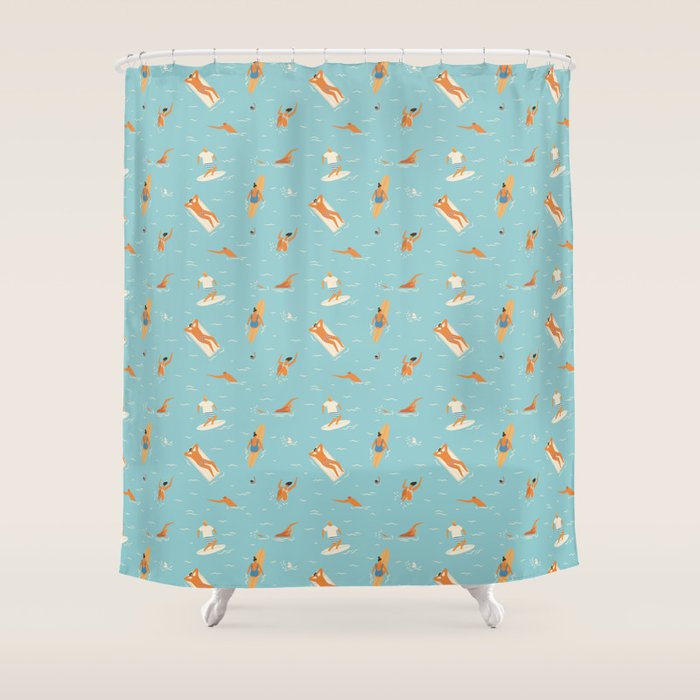 Blue Hawaii Shower Curtain Gallery Image 1