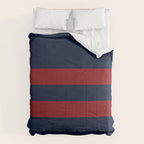Navy Red Red Horizontal Stripes Comforter Gallery Image 6
