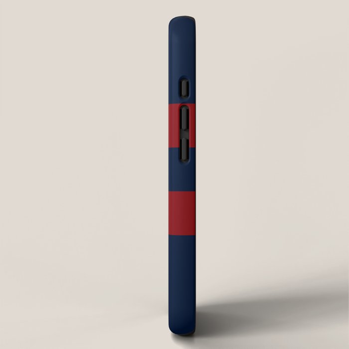 Navy Red Red Horizontal Stripes iPhone Case Gallery Image 2