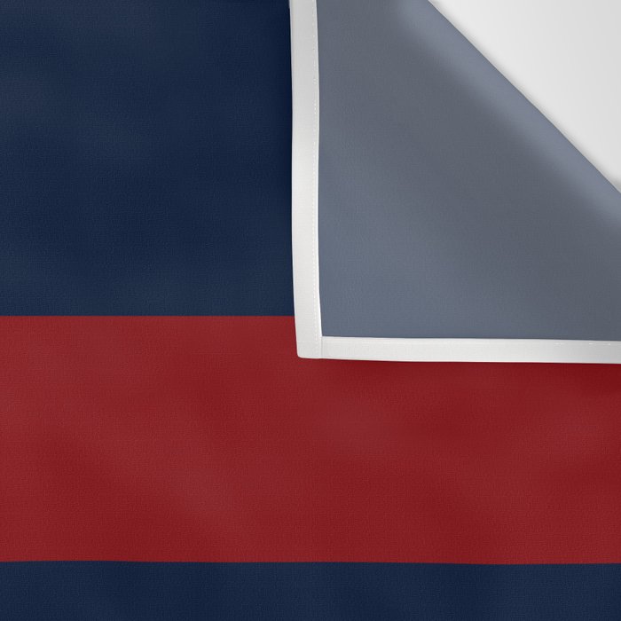 Navy Red Red Horizontal Stripes Wall Tapestry Gallery Image 3