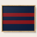 Navy Red Red Horizontal Stripes Serving Tray Gallery Image 1