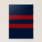 Navy Red Red Horizontal Stripes Stationery Card Gallery Image 2