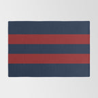 Navy Red Red Horizontal Stripes Rug Gallery Image 2