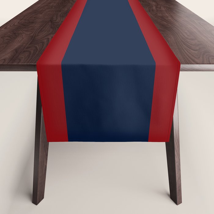 Navy Red Red Horizontal Stripes Table Runner Gallery Image 1