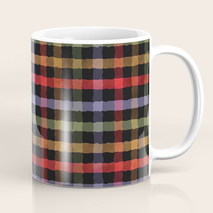 Boho Checkered Deep Palette Coffee Mug Gallery Image 1