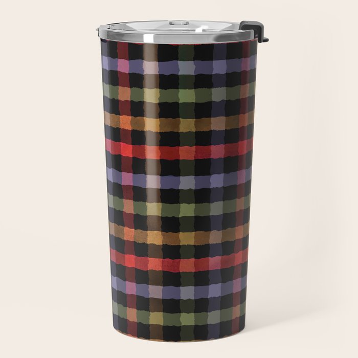 Boho Checkered Deep Palette Travel Mug Gallery Image 2