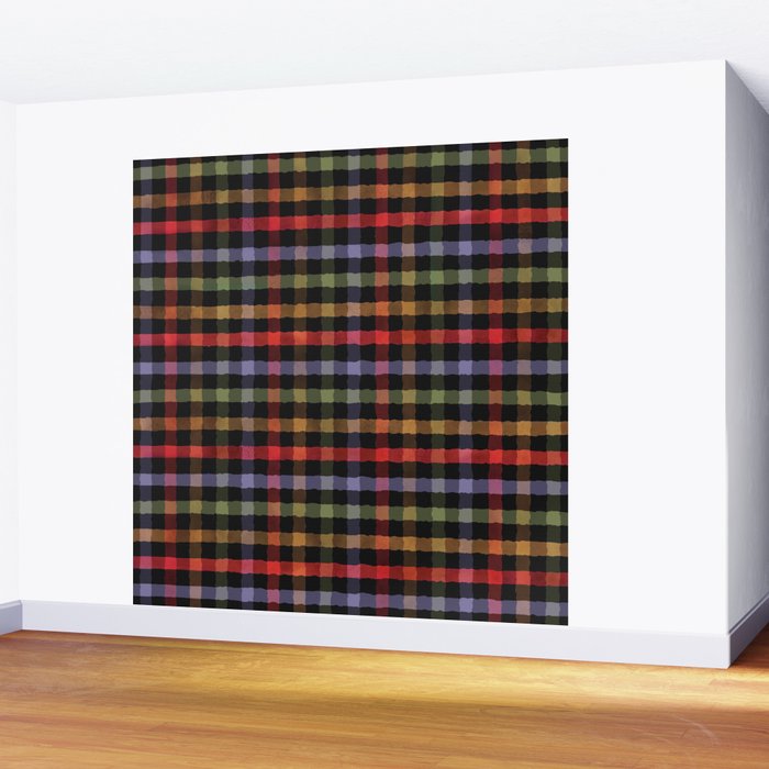 Boho Checkered Deep Palette Wall Mural Gallery Image 2