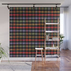 Boho Checkered Deep Palette Wall Mural Gallery Image 1