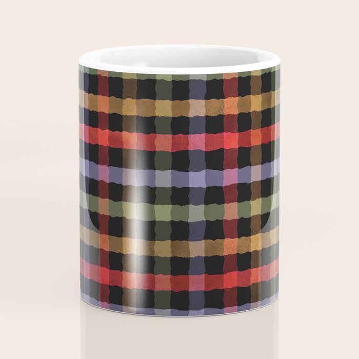 Boho Checkered Deep Palette Coffee Mug Gallery Image 4