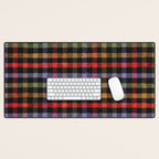 Boho Checkered Deep Palette Desk Mat Gallery Image 1