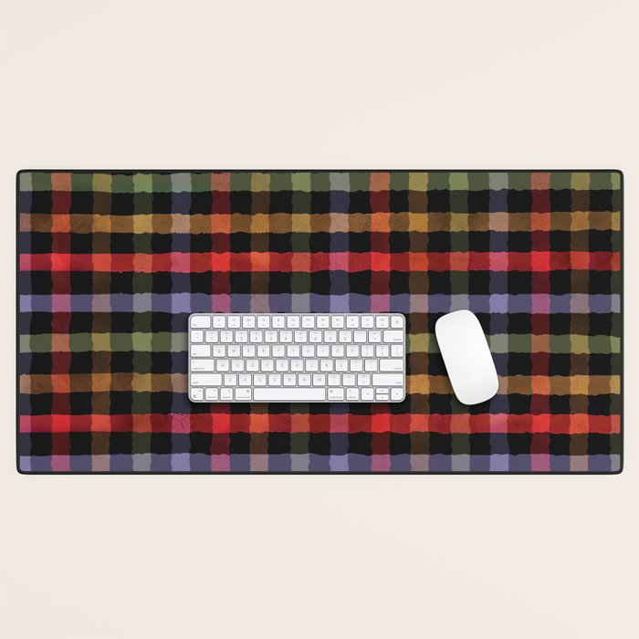 Boho Checkered Deep Palette Desk Mat Gallery Image 1