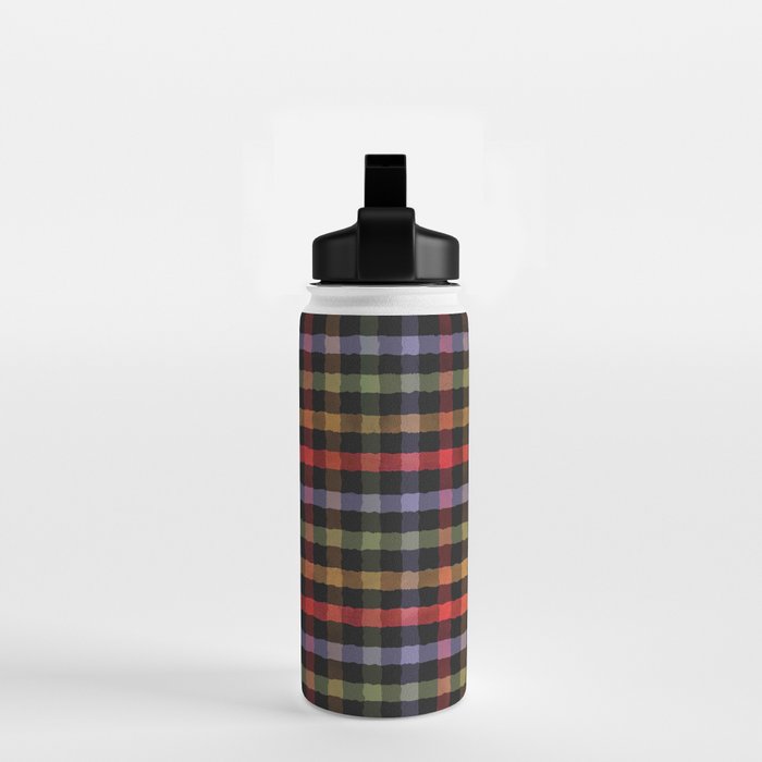 Boho Checkered Deep Palette Water Bottle Gallery Image 2