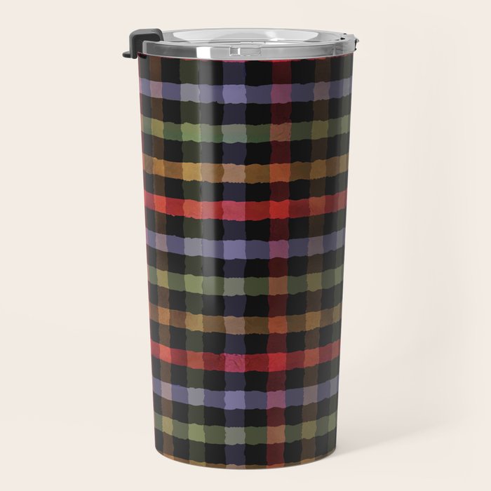 Boho Checkered Deep Palette Travel Mug Gallery Image 3