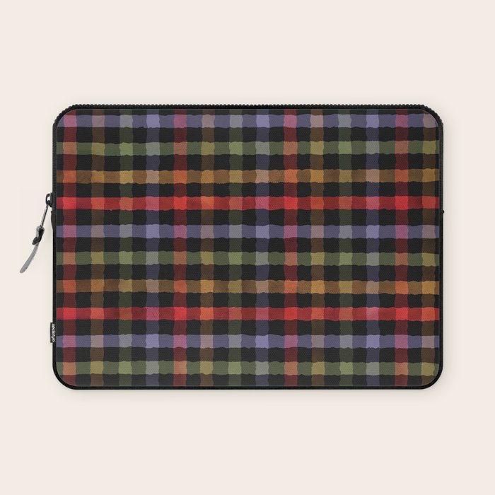 Boho Checkered Deep Palette Laptop Sleeve Gallery Image 1