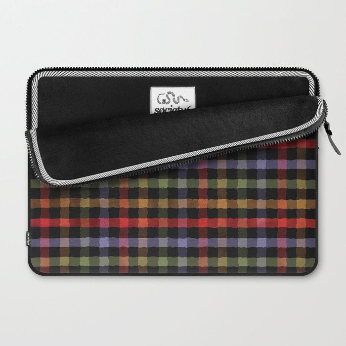 Boho Checkered Deep Palette Laptop Sleeve Gallery Image 2