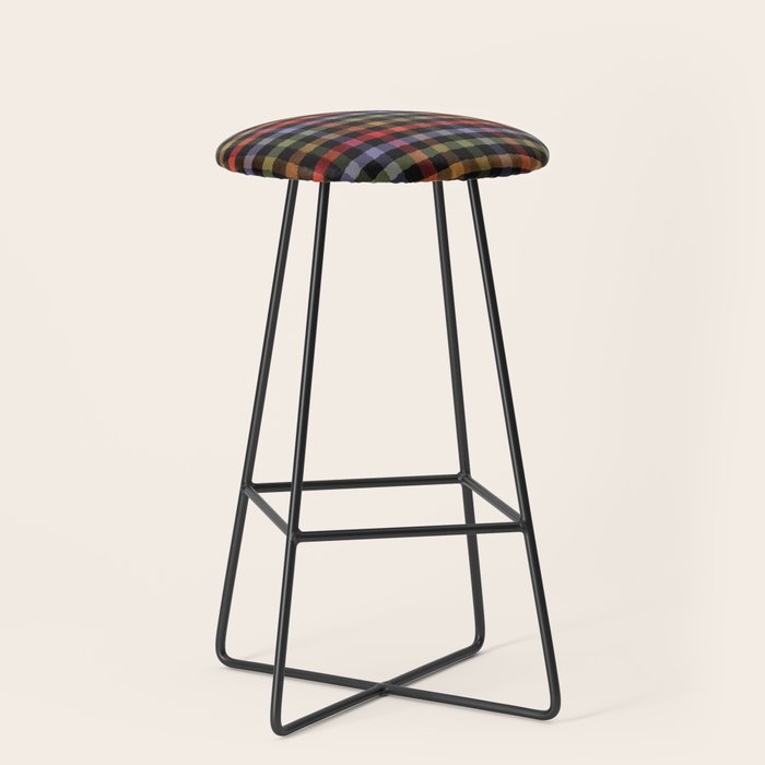 Boho Checkered Deep Palette Stool Gallery Image 1