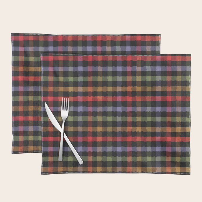 Boho Checkered Deep Palette Placemat Gallery Image 1