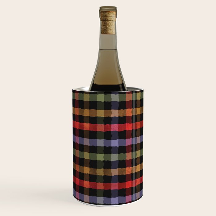 Boho Checkered Deep Palette Wine Chiller Gallery Image 1