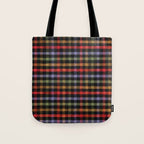 Boho Checkered Deep Palette Tote Bag Gallery Image 1