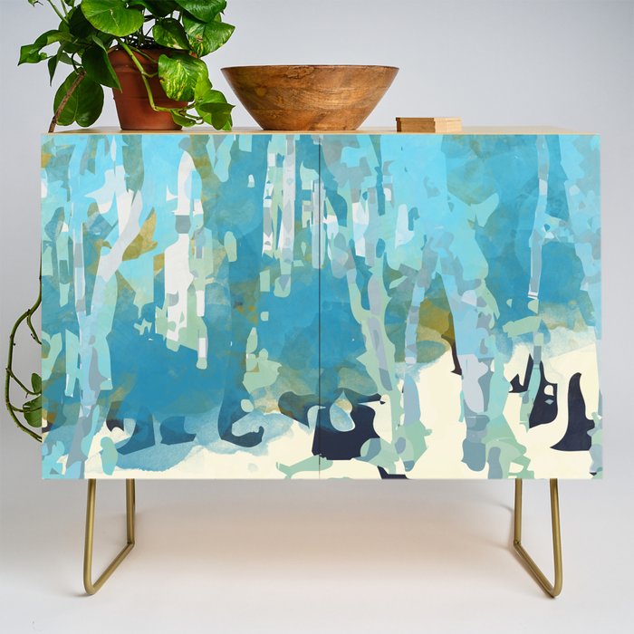 abstract forest in pastels Credenza Gallery Image 1
