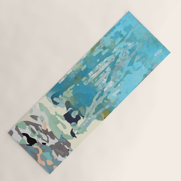 abstract forest in pastels Yoga Mat Gallery Image 1