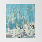 abstract forest in pastels Throw Blanket Gallery Image 2