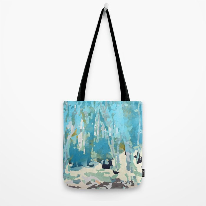 abstract forest in pastels Tote Bag Gallery Image 2