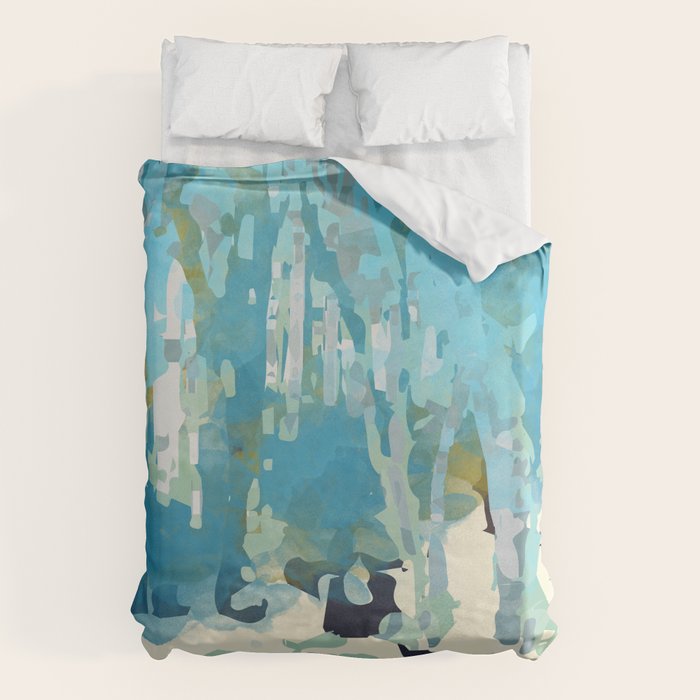abstract forest in pastels Duvet Cover Gallery Image 6