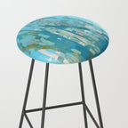 abstract forest in pastels Stool Gallery Image 2
