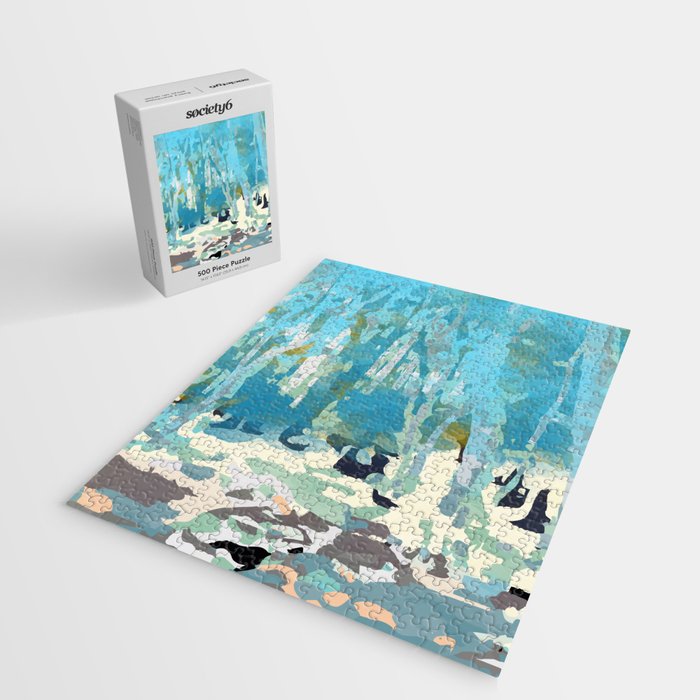 abstract forest in pastels Jigsaw Puzzle Gallery Image 2