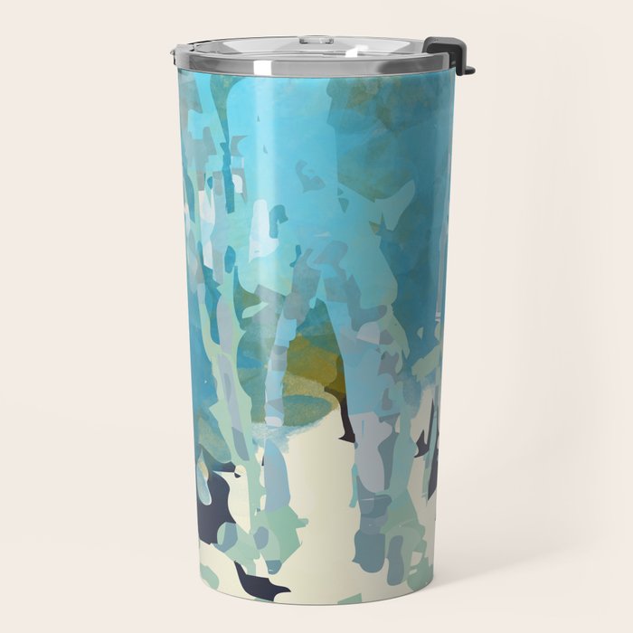 abstract forest in pastels Travel Mug Gallery Image 2