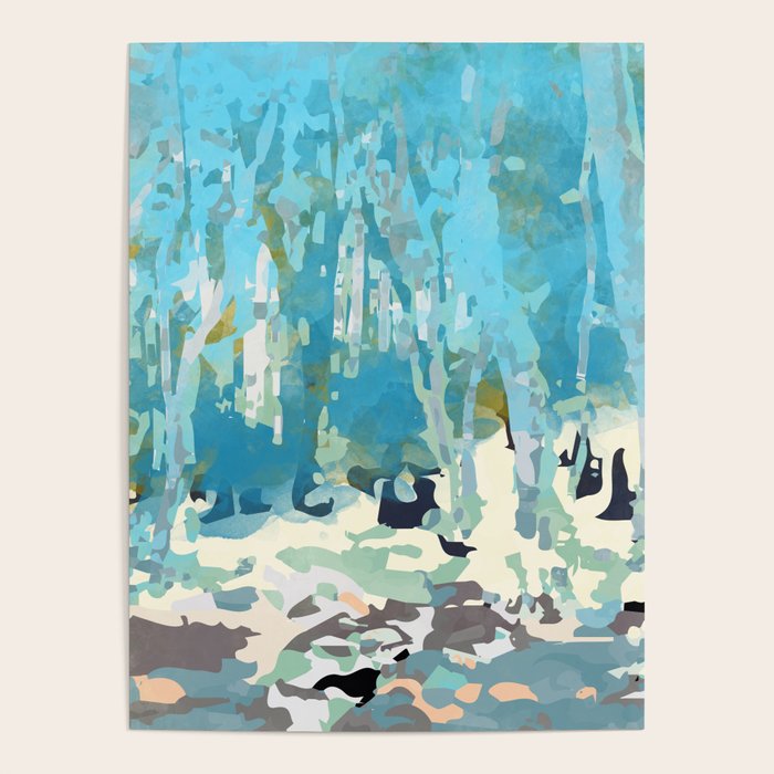 abstract forest in pastels Poster Gallery Image 1