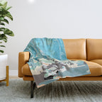 abstract forest in pastels Throw Blanket Gallery Image 1