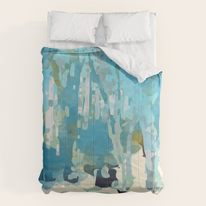 abstract forest in pastels Comforter Gallery Image 1