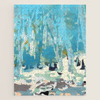 abstract forest in pastels Jigsaw Puzzle Gallery Image 1