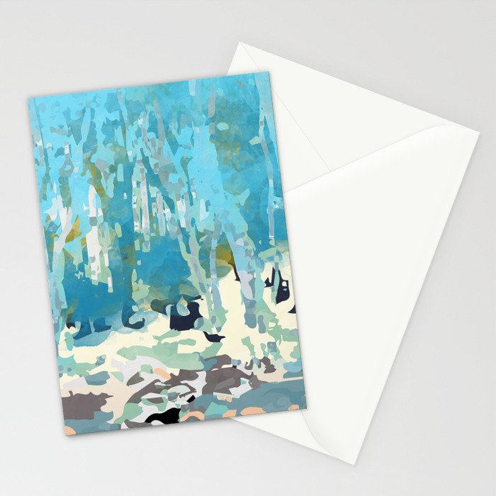 abstract forest in pastels Stationery Card Gallery Image 2