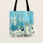 abstract forest in pastels Tote Bag Gallery Image 1
