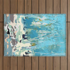abstract forest in pastels Outdoor Rug Gallery Image 1